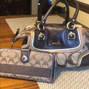 Coach bag and wallet
